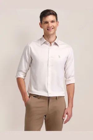 U.S. Polo Assn. Men Classic Cutaway Collar Solid Cotton Formal Shirt