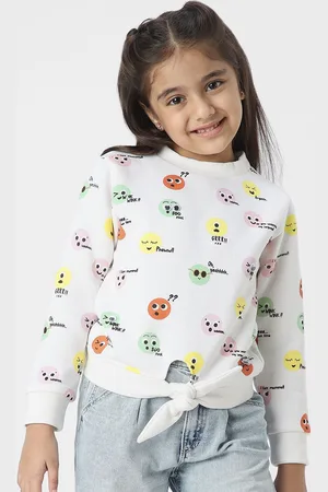 Nauti Nati Girls Conversational Printed Sweatshirt