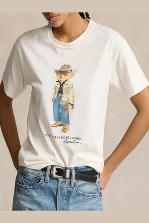 Ralph Lauren Women Graphic Printed Pure Cotton T-shirt