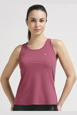 BODD ACTIVE Women Self Design Scoop Neck Nylon Top