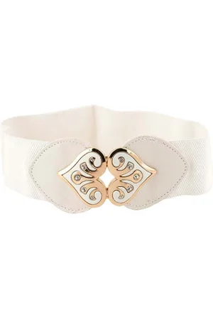 STYLE SHOES Women Interlock Closure Stretchable Textured Belt