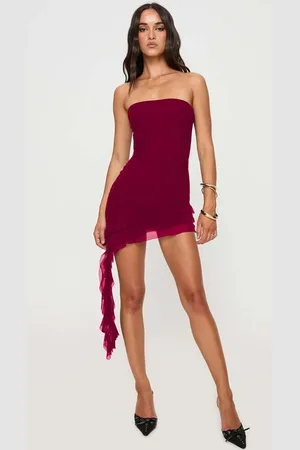 LULU & SKY Women Off-Shoulder Bodycon Mini Dress