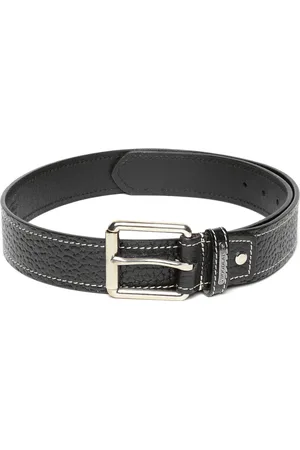Woodland Men Textured Leather Belt