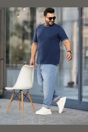 Sztori Men Plus Size Relaxed Fit Light Fade Stretchable Jeans