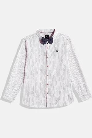 Allen Solly Boys Slim Fit Pure Cotton Printed Casual Shirt with Bow Tie