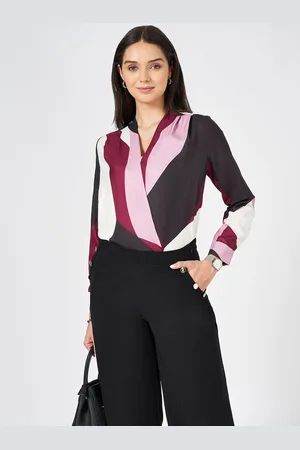 Pantaloons Women Abstract Printed Round Neck Top