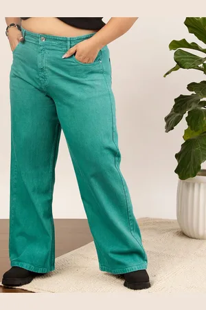 CURVY STREET Women Jean Wide Leg Pure Cotton Denim Jeans
