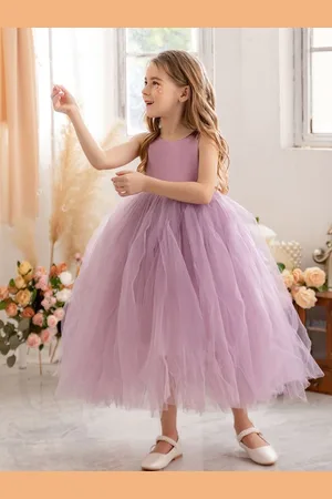 LULU & SKY Girls Solid Maxi Dress