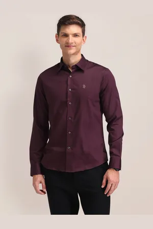 U.S. Polo Assn. Men Classic Cutaway Collar Solid Cotton Formal Shirt