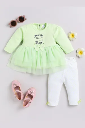 Moms Love Infant Girls Pure Cotton Tunic With Leggings