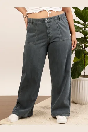 CURVY STREET Women Plus Size Jean Wide Leg Jeans