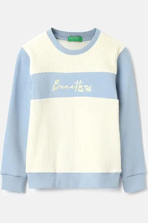 Benetton Boys Striped Round Neck Sweatshirt