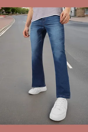 URBANO Men Mid Rise Heavy Fade Stretchable Bootcut Jeans