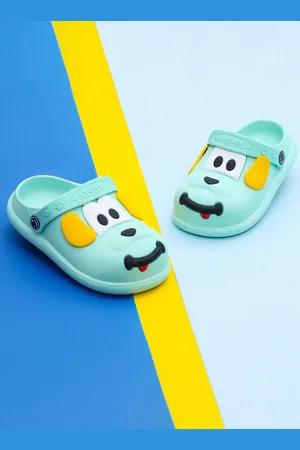 Yellow bee Boys Printed Clogs Flops
