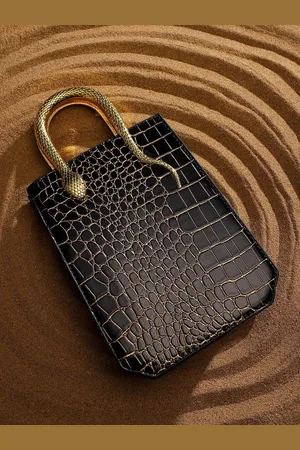 Campus Sutra Women Textured Leather Structured Shoulder Bag