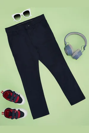 Pantaloons Boys Solid Pure Cotton Regular Fit Trousers