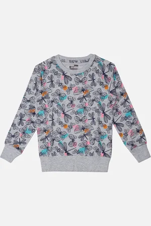 BodyCare Girls Graphic Printed Cotton Pullover Sweatshirt