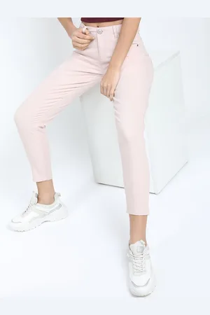 Tokyo Talkies Women Solid Tapered Fit Chinos Trousers