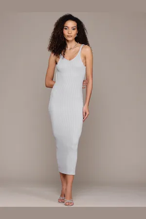 Bebe Acrylic Bodycon Maxi Dress
