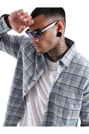 WROGN Men Spread Collar Checked Cotton Casual Shirt