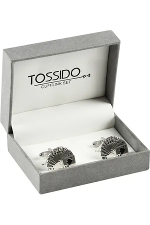 Tossido Silver-Toned Quirky Cufflinks
