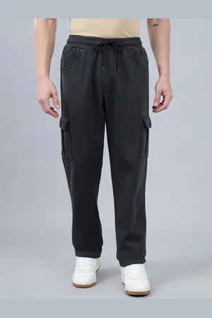 CANTABIL Men Solid Mid-Rise Cargos Trousers