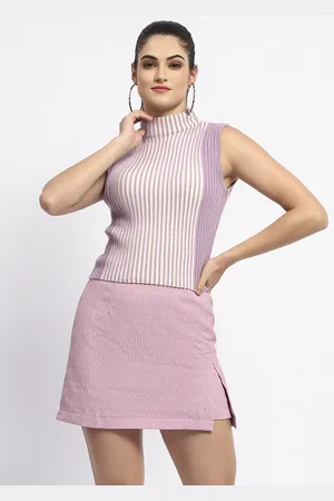 MADAME Women Striped Sweater Vest