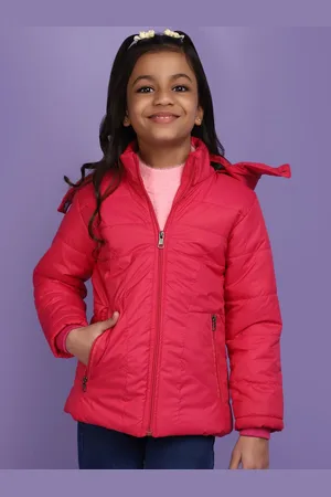 V-Mart Girls Floral Lightweight Longline Padded Jacket