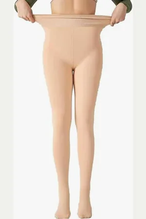 ZeroKaata Women Plus Size High Waist Fleece Winter Fur Stockings