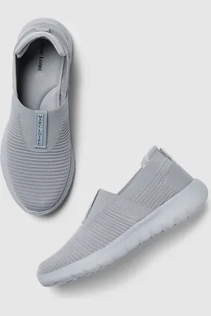 Marc Loire Women Textured Round Toe Memory Foam Textile Slip-On Sneakers