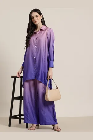 HERE&NOW Ombre Shirt With Palazzos Co-Ord Set