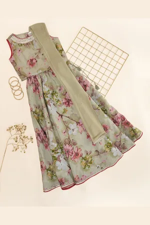 Pantaloons Girls Printed Sequinned Ready to Wear Lehenga & Blouse With Dupatta