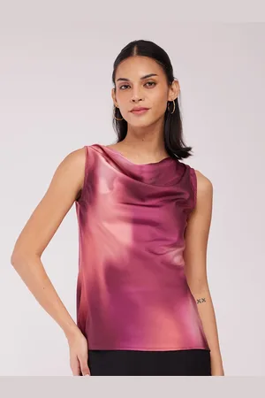 FableStreet Women Dyed Opaque Woven Top