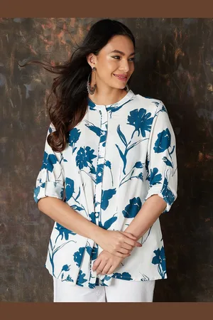 Lifestyle Mandarin Collar Printed Tunic