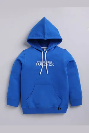 Ginie Boys Typography Printed Hooded Sweatshirt
