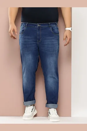 Sztori Men Plus Size Slim Fit Medium Fade Stretchable Jeans