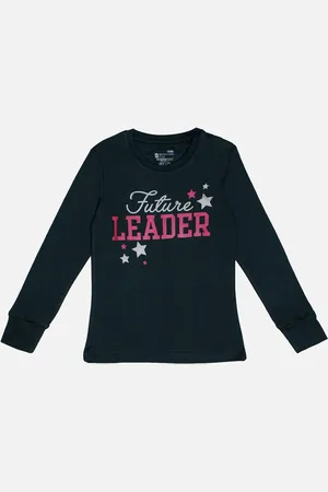 BodyCare Girls Typography Printed Cotton T-shirt