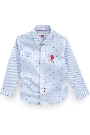 Ralph Lauren Boys Classic Pinstripes Opaque Checked Casual Shirt