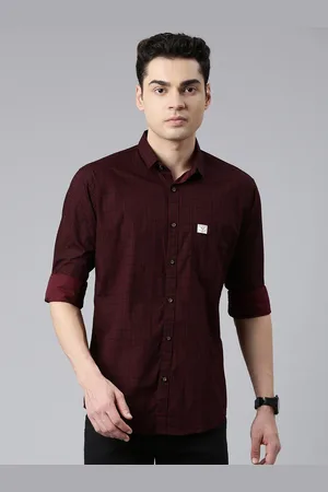 Majestic Comfort Slim Fit Opaque Checked Cotton Casual Shirt