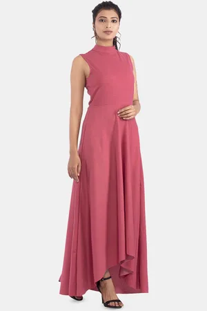 Golden Kite Women Solid Fit & Flare Maxi Dress