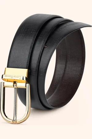 LOUIS STITCH Men Textured Leather Reversible Formal Belt