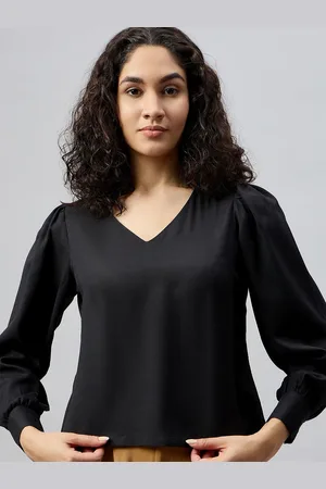 Deewa Women Solid V-Neck Top