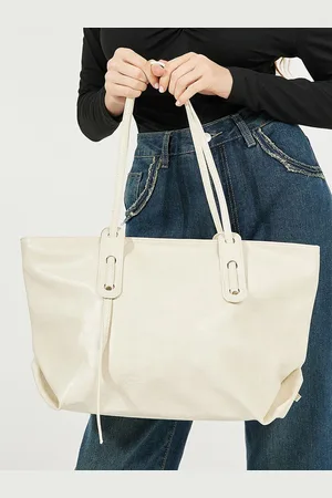 Styli Texture Strap Detail Tote Bag