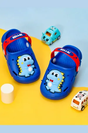 Yellow bee Boys Printed Clogs Flops