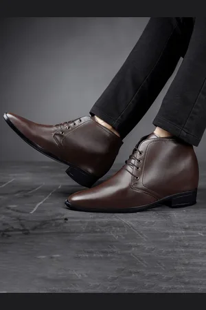 BXXY Men Hidden Elevator Formal Lace-up Boots