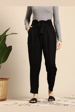 Mast & Harbour Women High-Rise Pleated Trousers