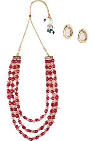 The Pari Gold-Plated Beaded Oxidised Jewellery Set