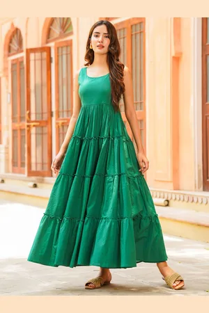 Ambraee Tiered Fit and Flare Maxi Dress