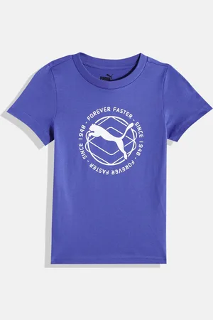 PUMA Boys Printed Active Sports Graphic Youth Pure Cotton dryCELL T-shirt