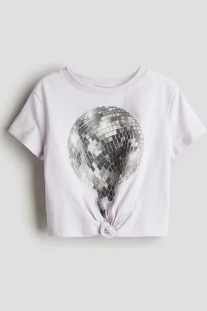 H&M Girls Knot-Detail Tshirts